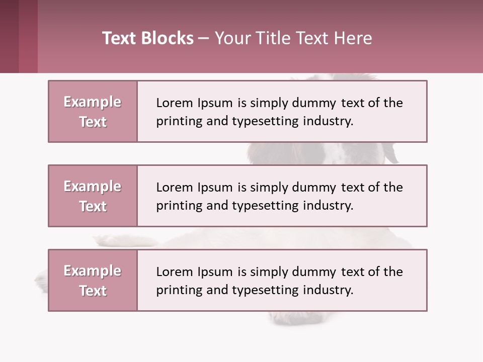 A Dog Laying Down With Its Tongue Out PowerPoint Template