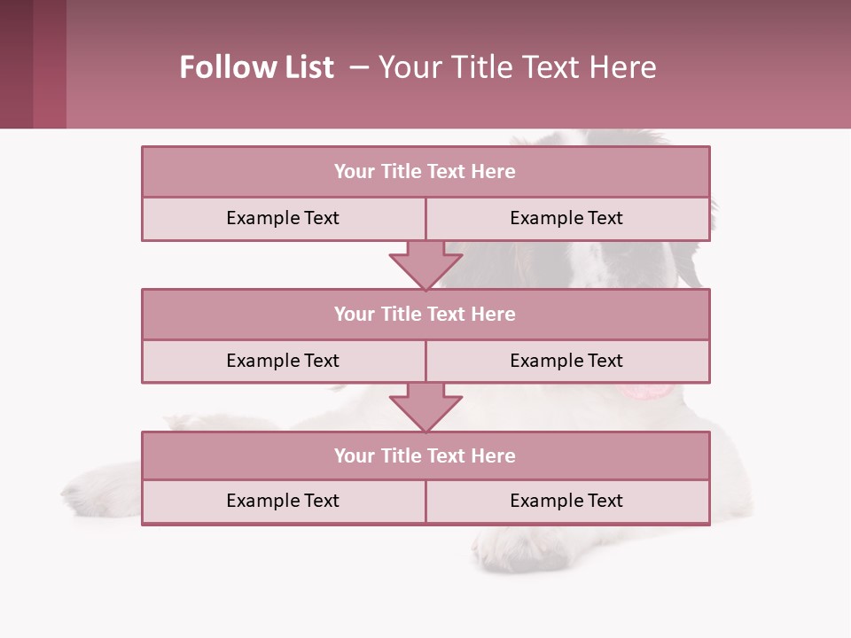 A Dog Laying Down With Its Tongue Out PowerPoint Template