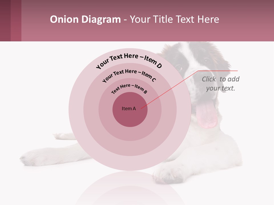A Dog Laying Down With Its Tongue Out PowerPoint Template
