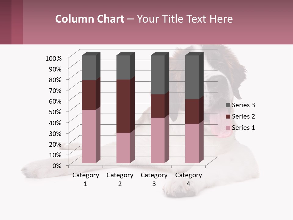 A Dog Laying Down With Its Tongue Out PowerPoint Template