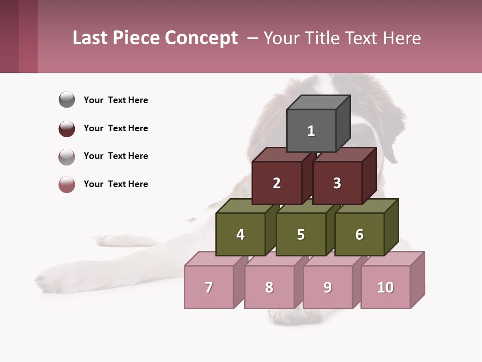 A Dog Laying Down With Its Tongue Out PowerPoint Template