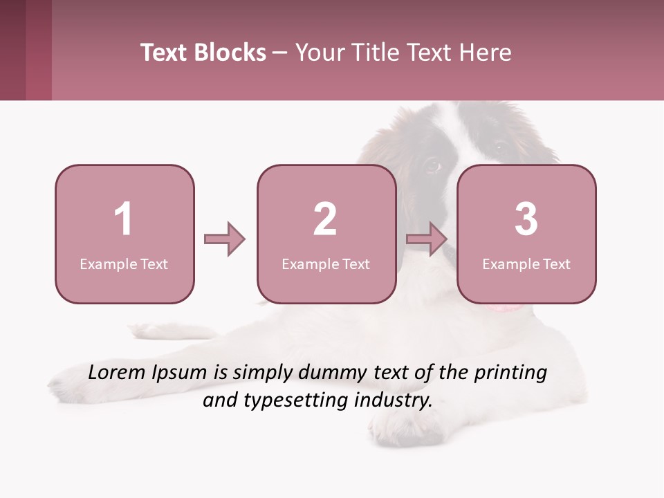 A Dog Laying Down With Its Tongue Out PowerPoint Template