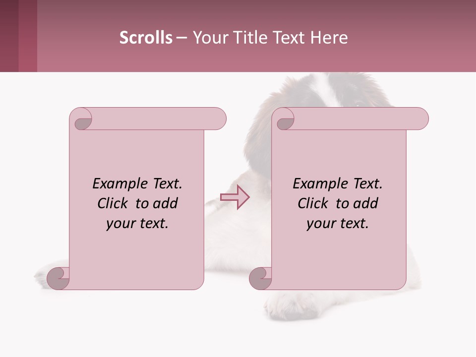 A Dog Laying Down With Its Tongue Out PowerPoint Template