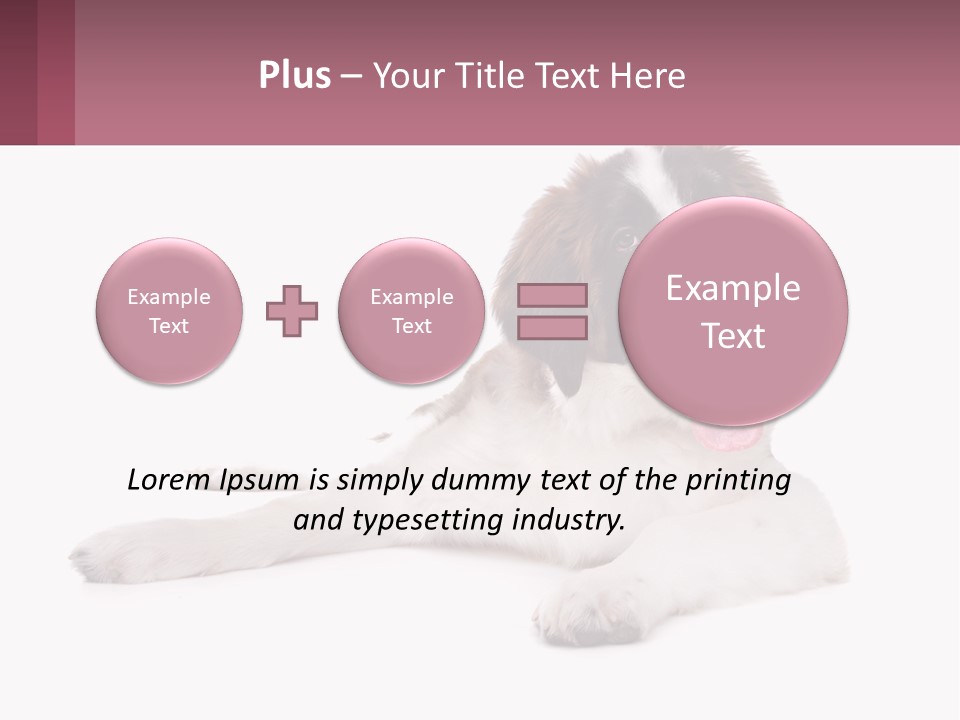 A Dog Laying Down With Its Tongue Out PowerPoint Template