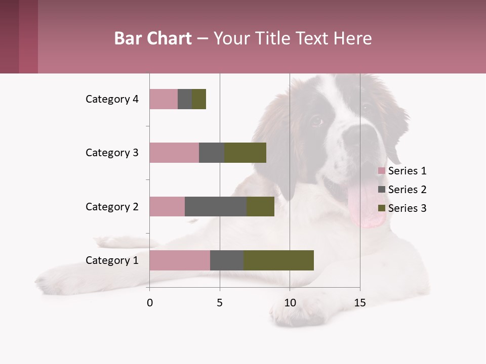 A Dog Laying Down With Its Tongue Out PowerPoint Template