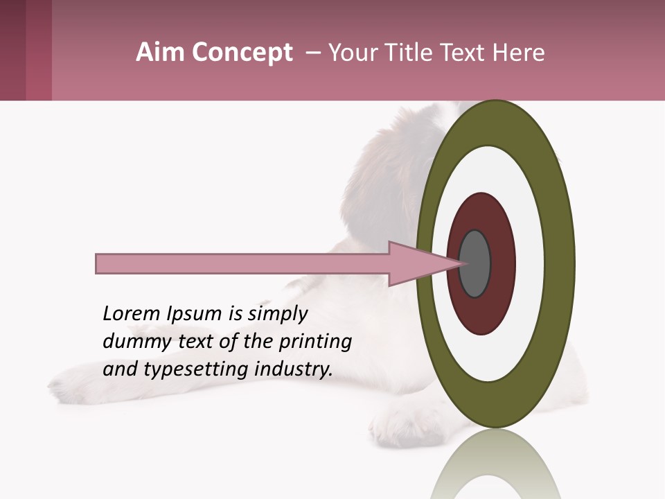 A Dog Laying Down With Its Tongue Out PowerPoint Template