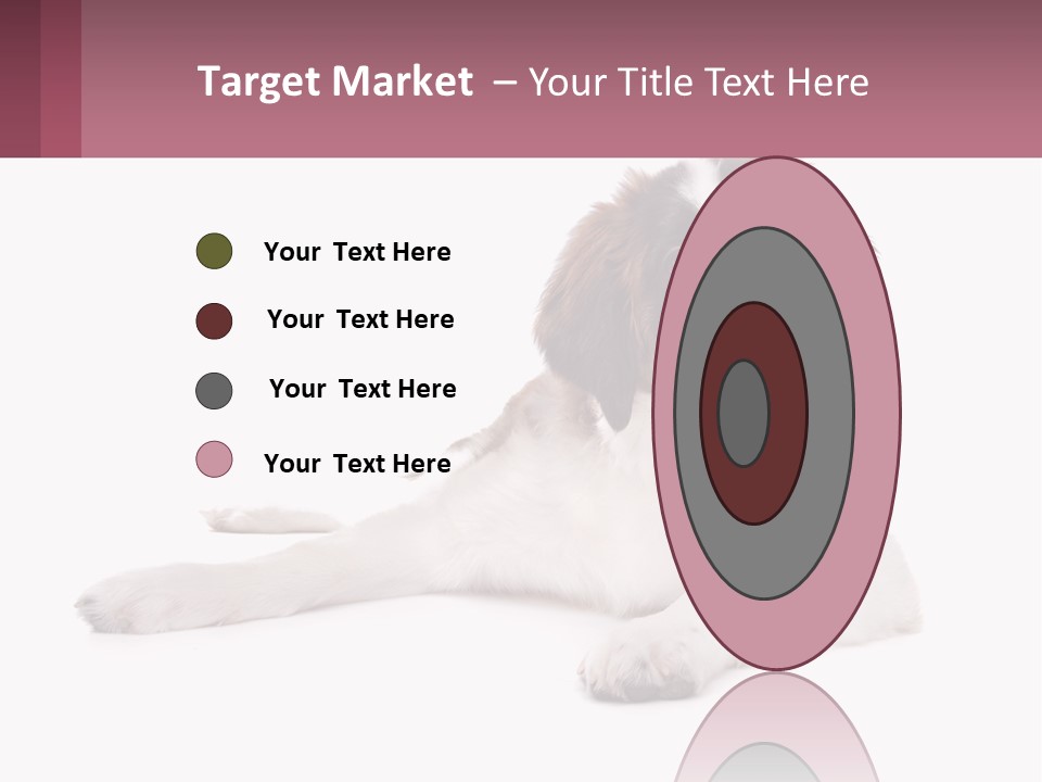 A Dog Laying Down With Its Tongue Out PowerPoint Template