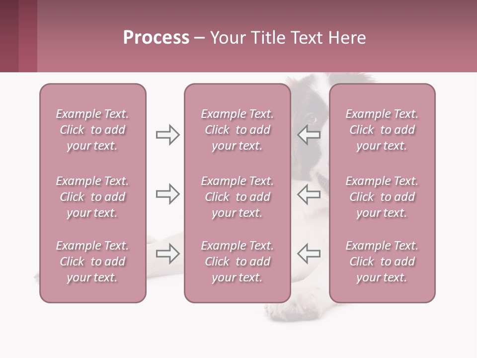 A Dog Laying Down With Its Tongue Out PowerPoint Template