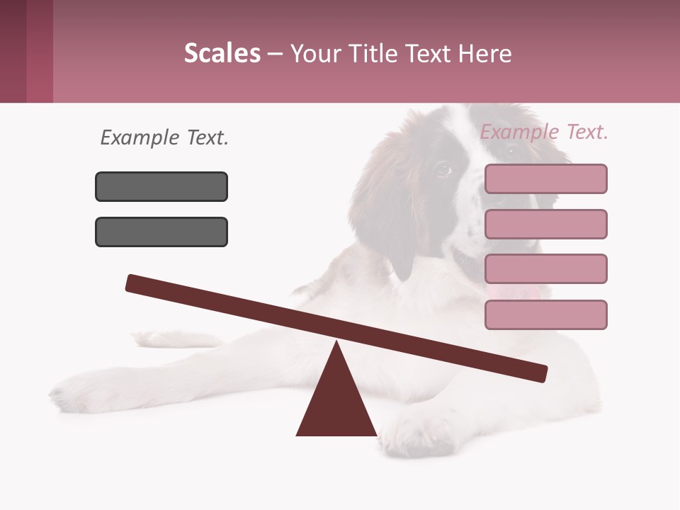 A Dog Laying Down With Its Tongue Out PowerPoint Template