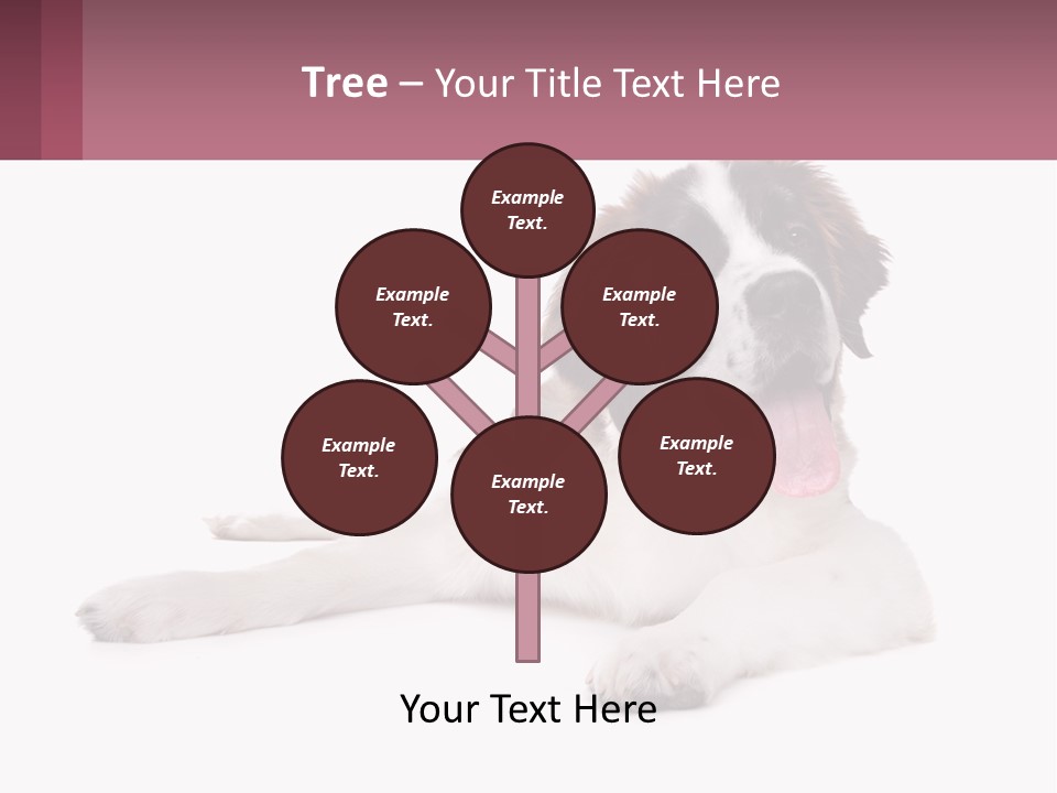 A Dog Laying Down With Its Tongue Out PowerPoint Template