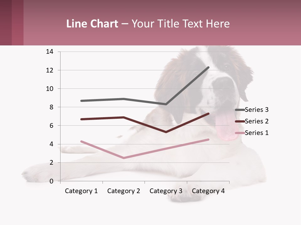 A Dog Laying Down With Its Tongue Out PowerPoint Template