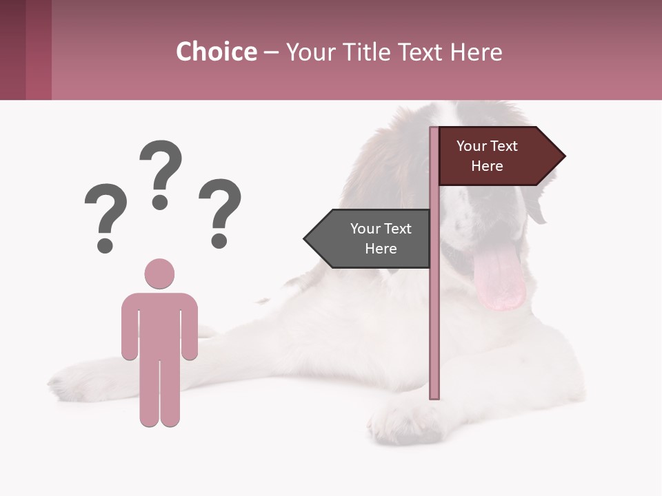 A Dog Laying Down With Its Tongue Out PowerPoint Template