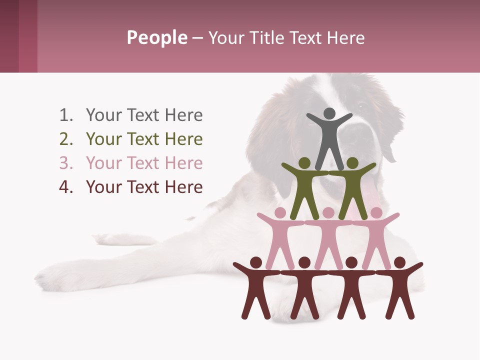 A Dog Laying Down With Its Tongue Out PowerPoint Template