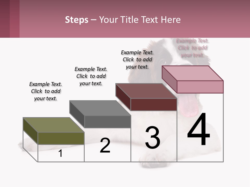 A Dog Laying Down With Its Tongue Out PowerPoint Template