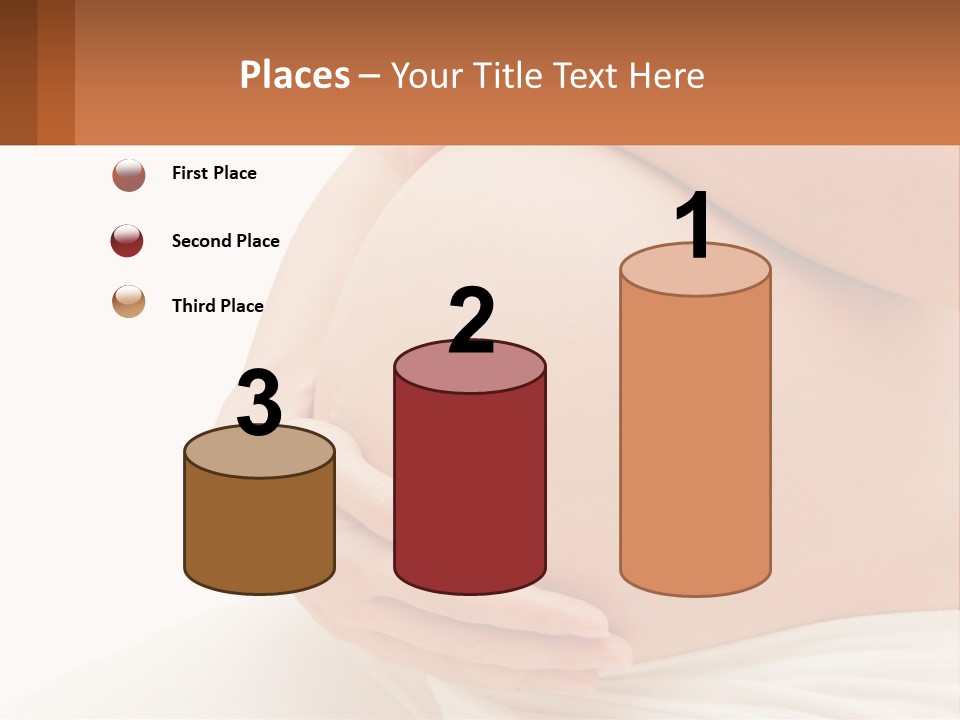 A Pregnant Woman Holding Her Belly In Her Hands PowerPoint Template