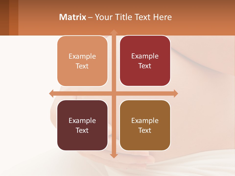 A Pregnant Woman Holding Her Belly In Her Hands PowerPoint Template