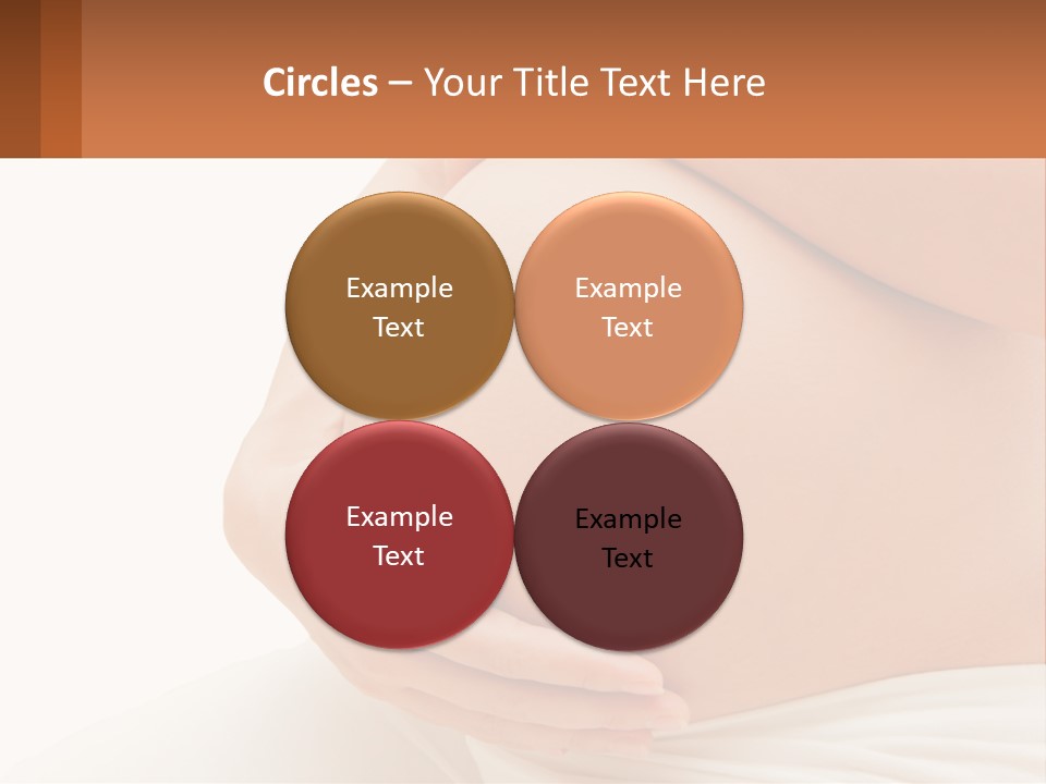 A Pregnant Woman Holding Her Belly In Her Hands PowerPoint Template