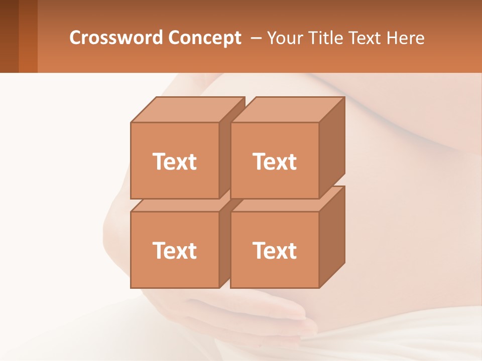 A Pregnant Woman Holding Her Belly In Her Hands PowerPoint Template