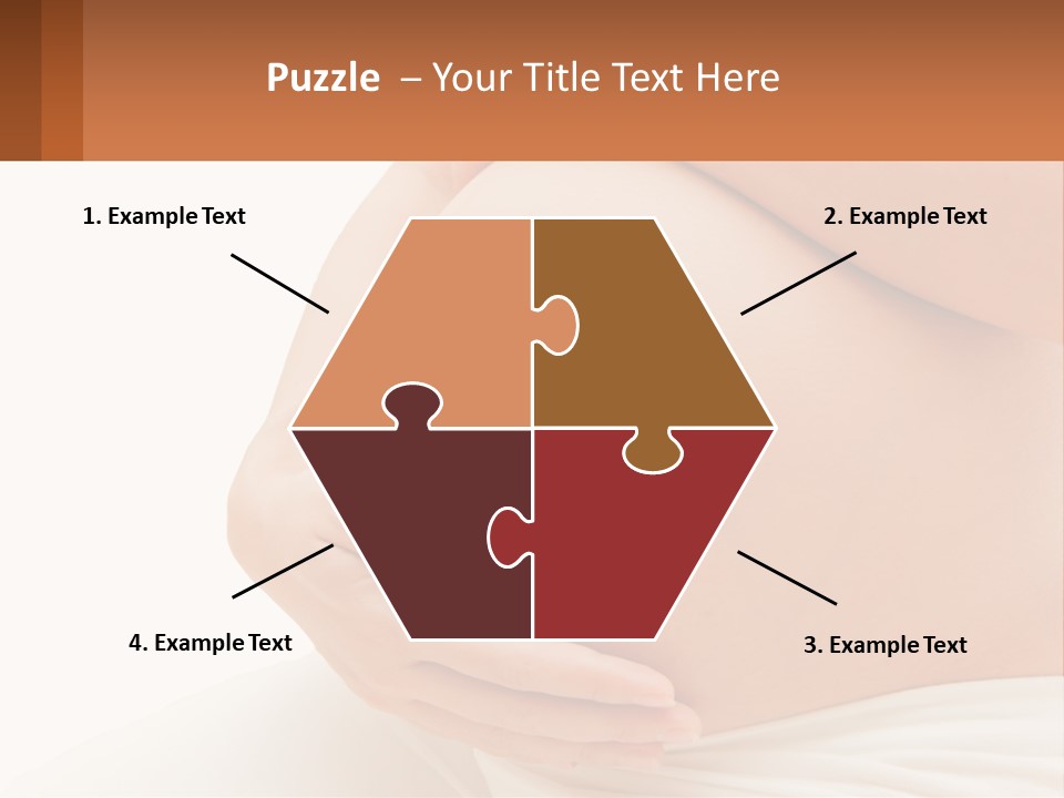 A Pregnant Woman Holding Her Belly In Her Hands PowerPoint Template