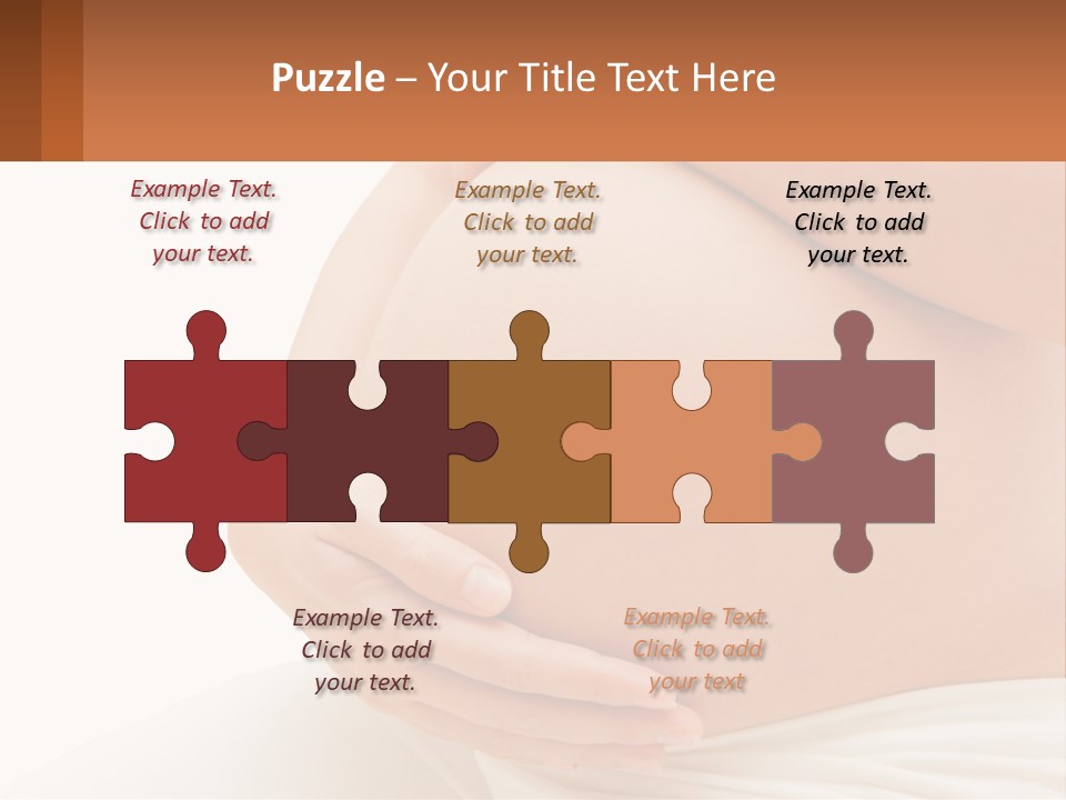 A Pregnant Woman Holding Her Belly In Her Hands PowerPoint Template