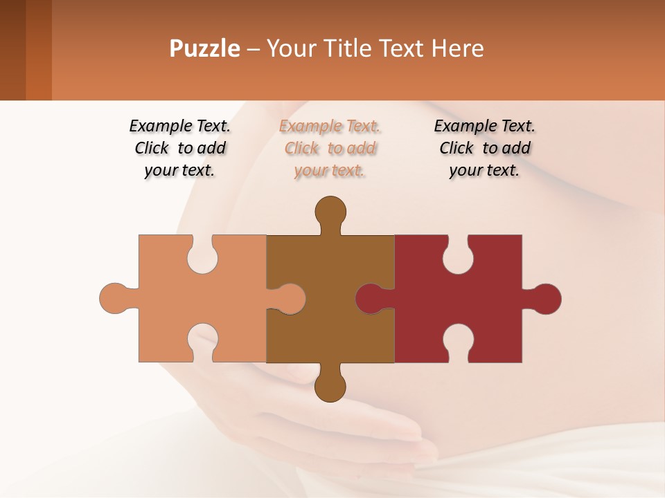 A Pregnant Woman Holding Her Belly In Her Hands PowerPoint Template