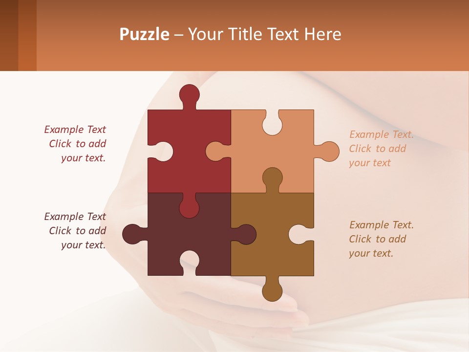 A Pregnant Woman Holding Her Belly In Her Hands PowerPoint Template