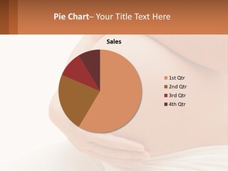 A Pregnant Woman Holding Her Belly In Her Hands PowerPoint Template