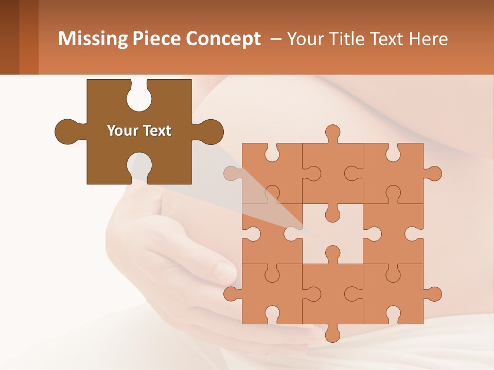 A Pregnant Woman Holding Her Belly In Her Hands PowerPoint Template