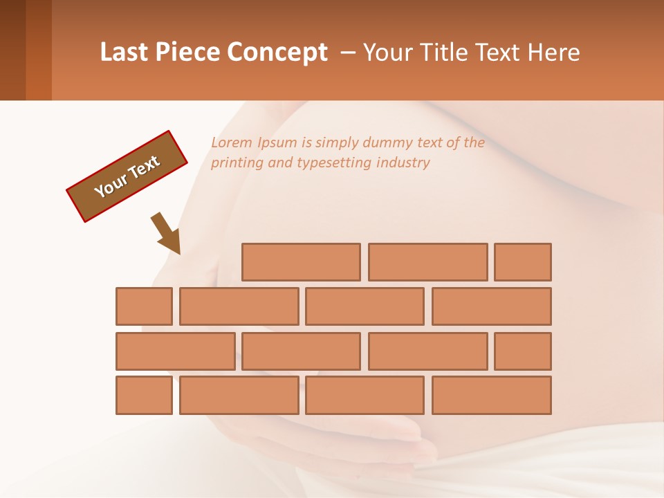 A Pregnant Woman Holding Her Belly In Her Hands PowerPoint Template