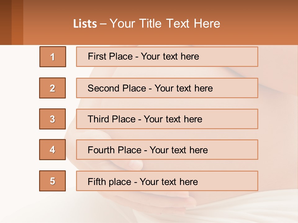 A Pregnant Woman Holding Her Belly In Her Hands PowerPoint Template