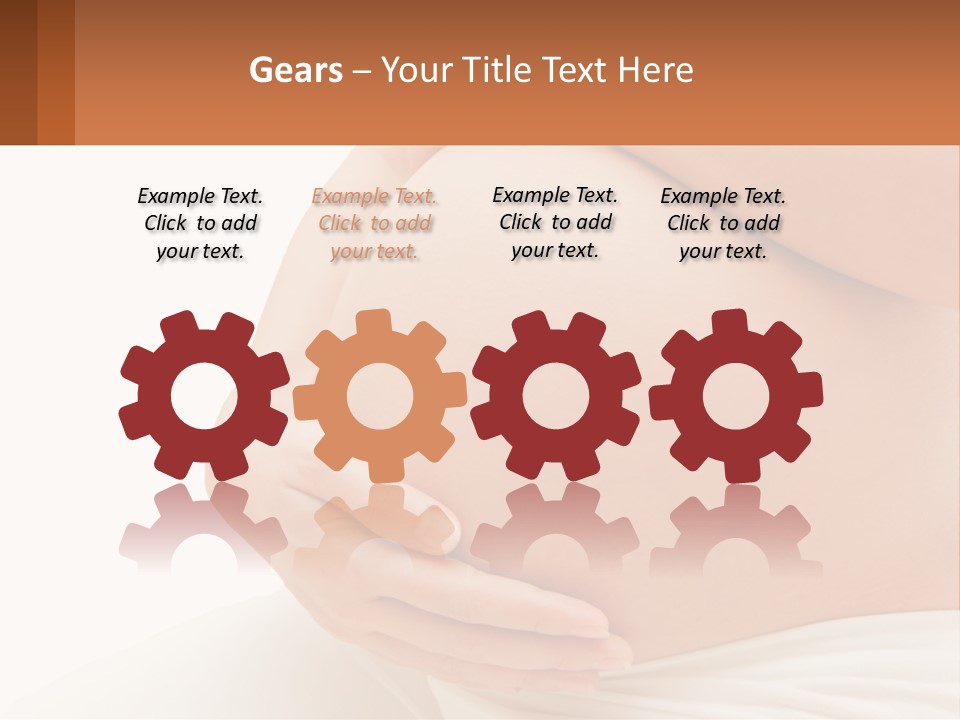 A Pregnant Woman Holding Her Belly In Her Hands PowerPoint Template