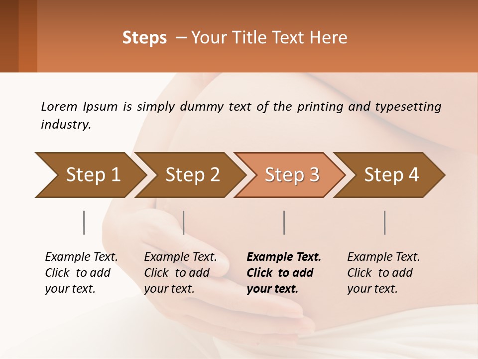 A Pregnant Woman Holding Her Belly In Her Hands PowerPoint Template
