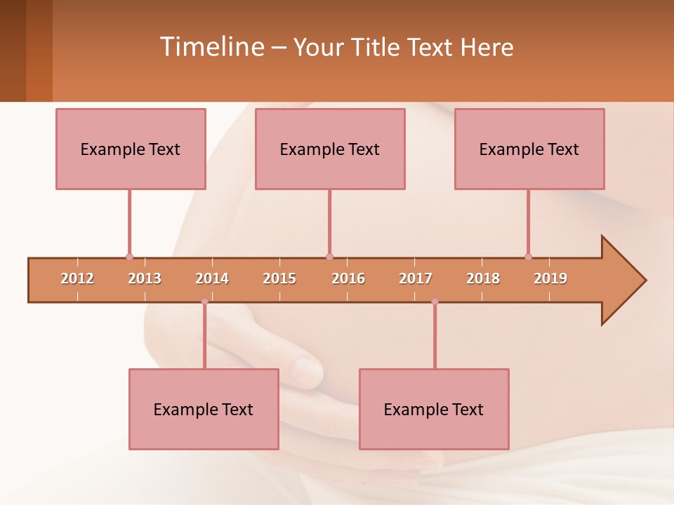 A Pregnant Woman Holding Her Belly In Her Hands PowerPoint Template