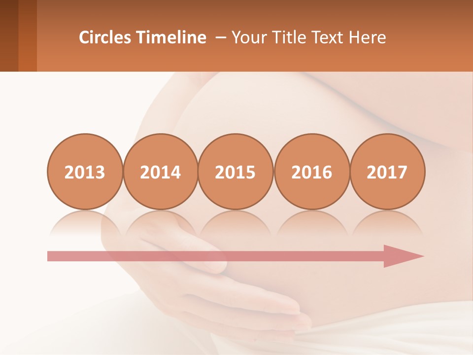 A Pregnant Woman Holding Her Belly In Her Hands PowerPoint Template