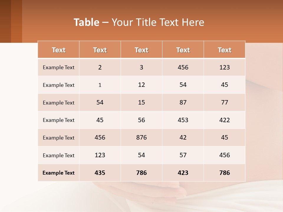 A Pregnant Woman Holding Her Belly In Her Hands PowerPoint Template