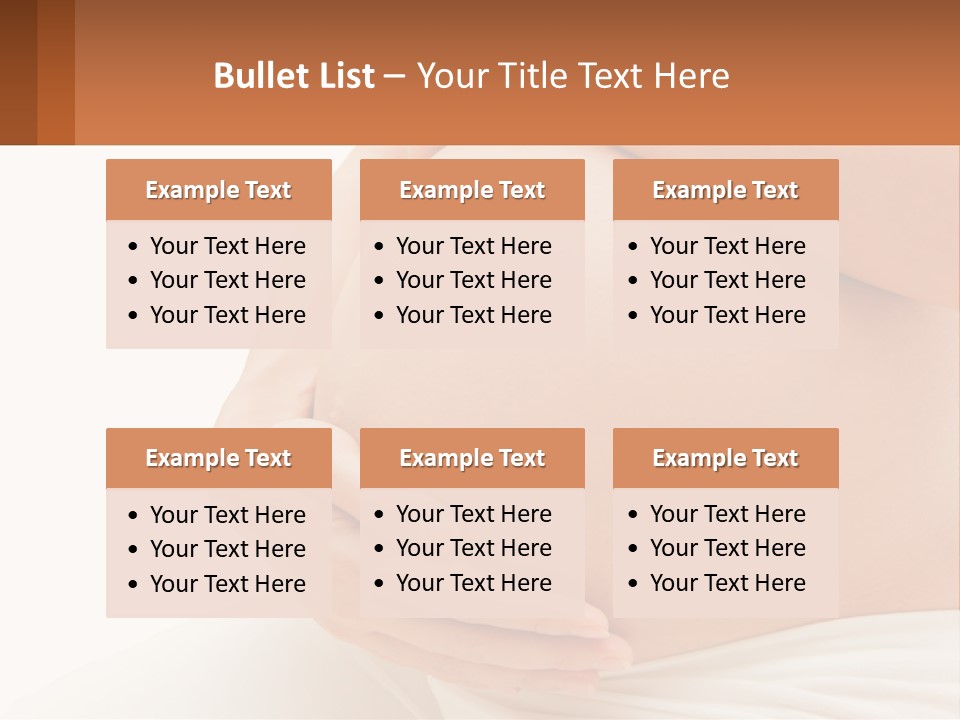 A Pregnant Woman Holding Her Belly In Her Hands PowerPoint Template