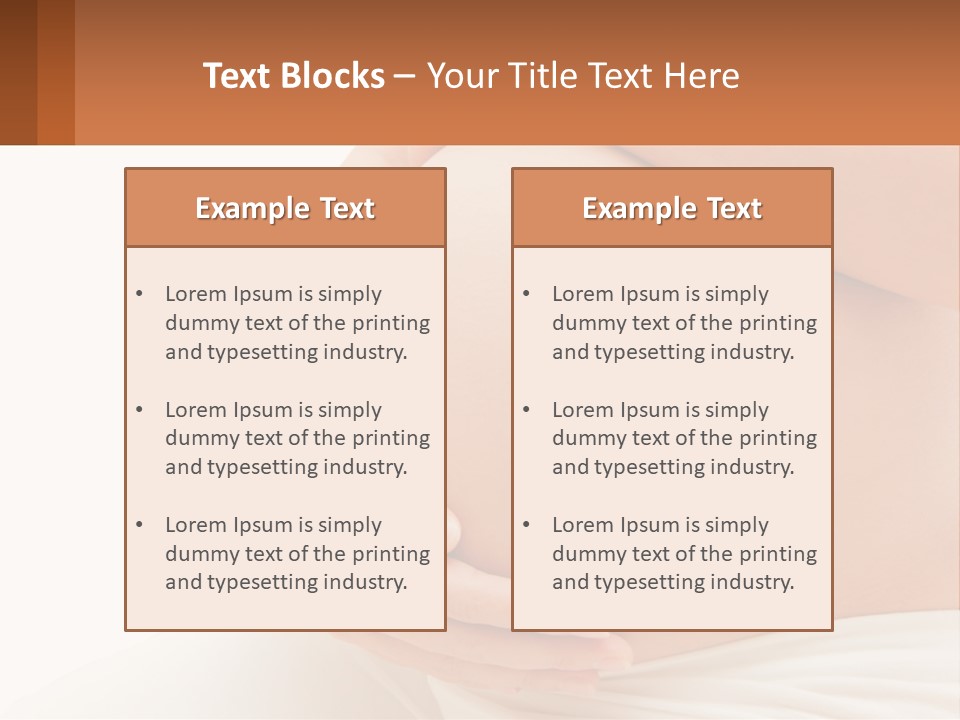 A Pregnant Woman Holding Her Belly In Her Hands PowerPoint Template