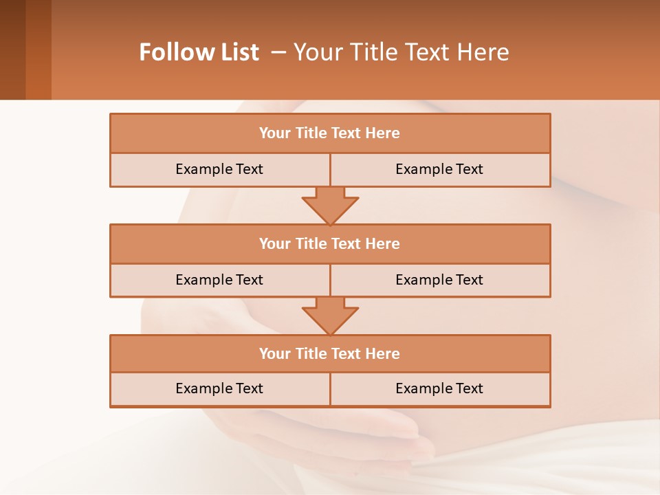 A Pregnant Woman Holding Her Belly In Her Hands PowerPoint Template