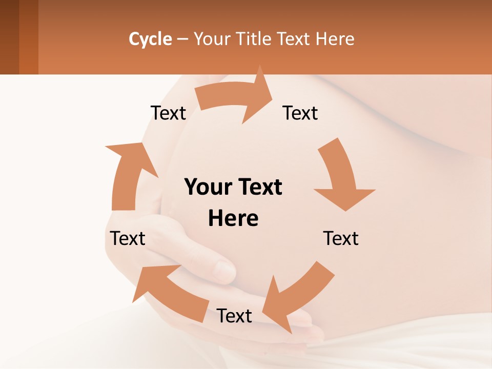 A Pregnant Woman Holding Her Belly In Her Hands PowerPoint Template