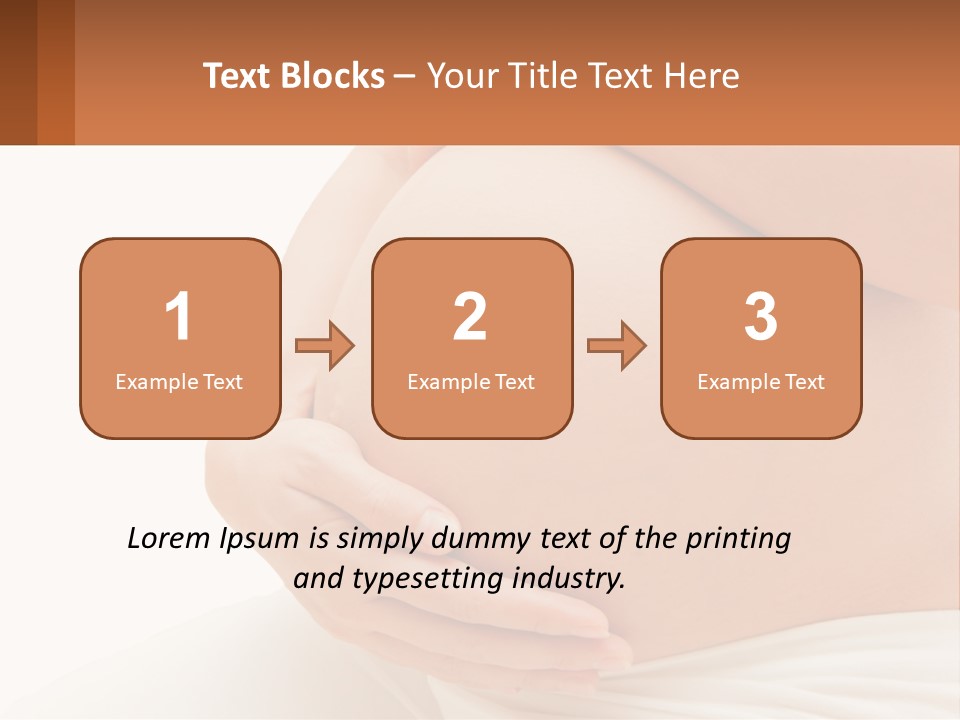 A Pregnant Woman Holding Her Belly In Her Hands PowerPoint Template