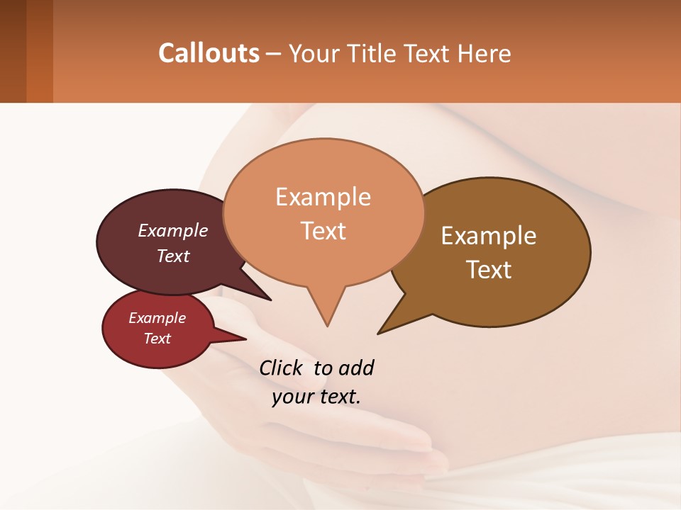 A Pregnant Woman Holding Her Belly In Her Hands PowerPoint Template