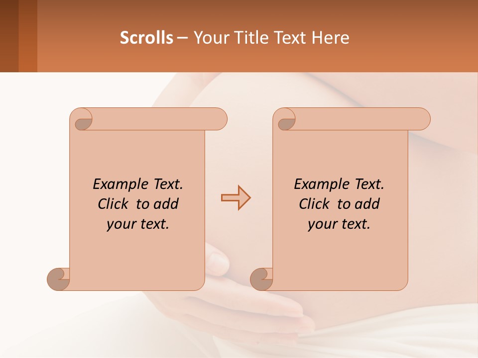 A Pregnant Woman Holding Her Belly In Her Hands PowerPoint Template