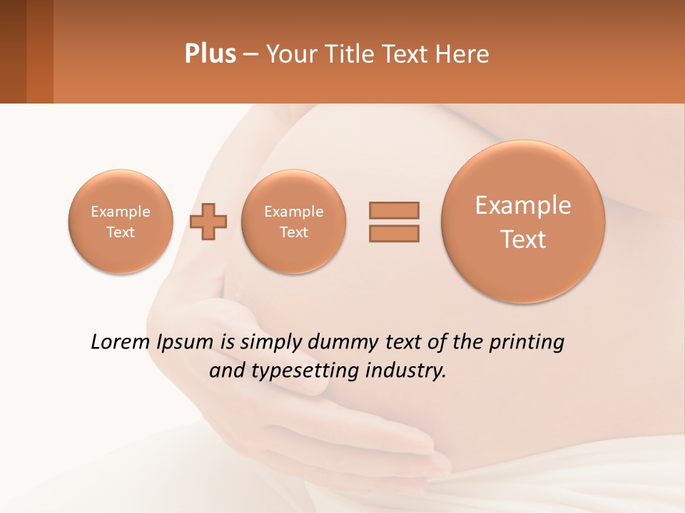 A Pregnant Woman Holding Her Belly In Her Hands PowerPoint Template