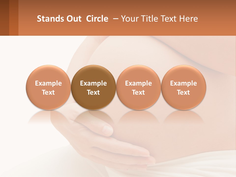 A Pregnant Woman Holding Her Belly In Her Hands PowerPoint Template