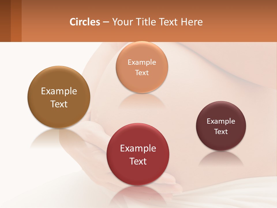 A Pregnant Woman Holding Her Belly In Her Hands PowerPoint Template