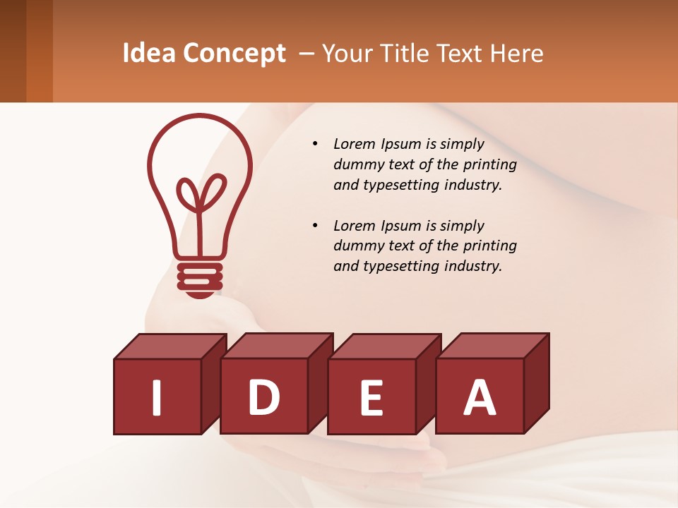 A Pregnant Woman Holding Her Belly In Her Hands PowerPoint Template