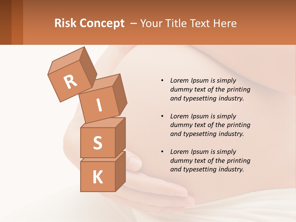 A Pregnant Woman Holding Her Belly In Her Hands PowerPoint Template