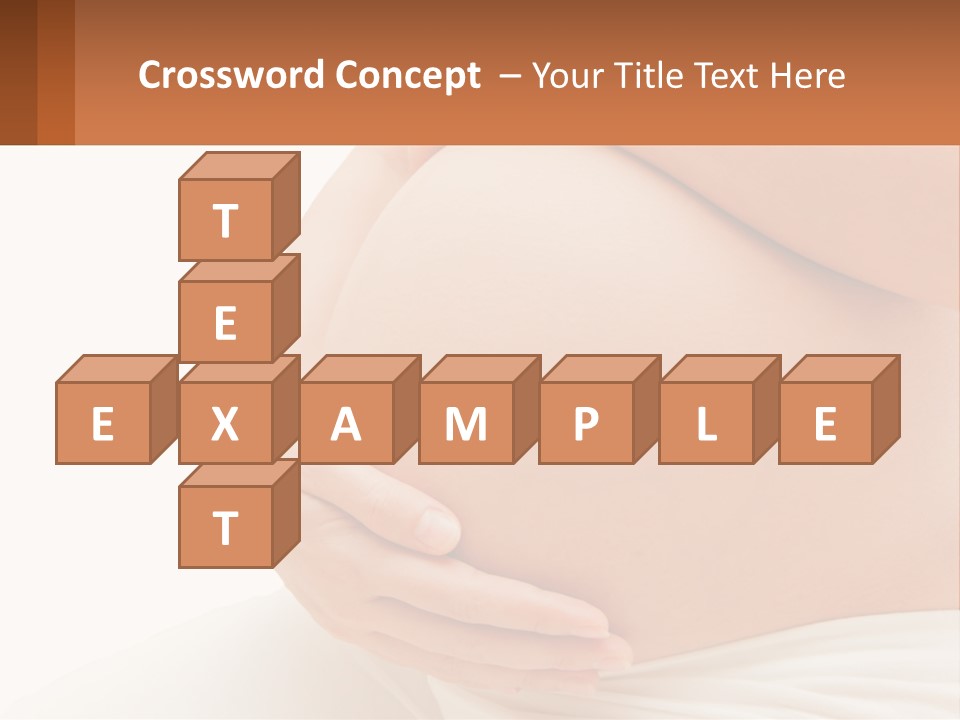 A Pregnant Woman Holding Her Belly In Her Hands PowerPoint Template