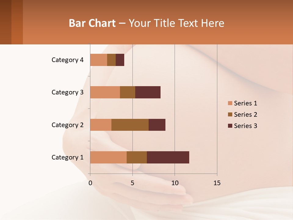 A Pregnant Woman Holding Her Belly In Her Hands PowerPoint Template