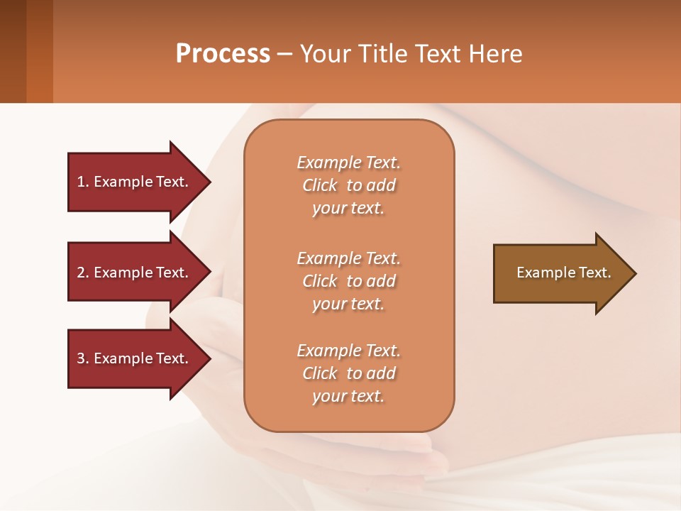 A Pregnant Woman Holding Her Belly In Her Hands PowerPoint Template
